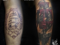 Корабль, треш-полька, cover-up
